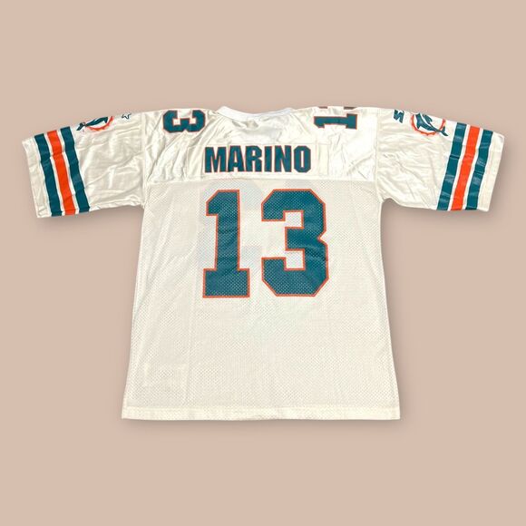 Vtg 90s Starter Miami Dolphins Dan Marino Jersey White - Picture 1 of 7
